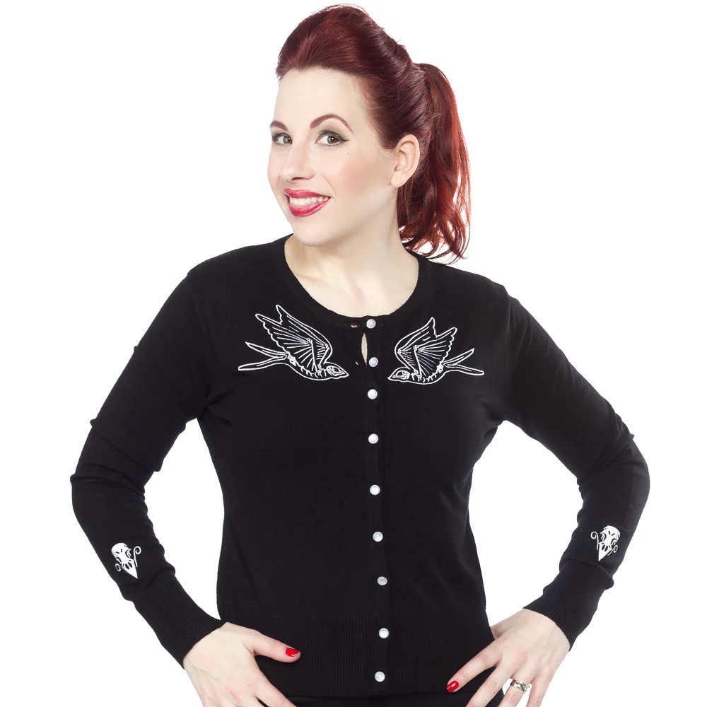 Hell Bunny Bird Skeleton Cardigan size Large